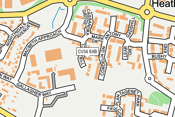 CV34 6XB map - OS OpenMap – Local (Ordnance Survey)