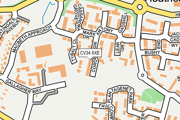 CV34 6XE map - OS OpenMap – Local (Ordnance Survey)