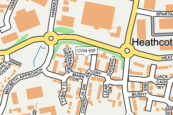 CV34 6XF map - OS OpenMap – Local (Ordnance Survey)