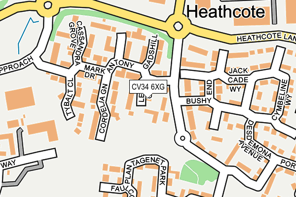 CV34 6XG map - OS OpenMap – Local (Ordnance Survey)