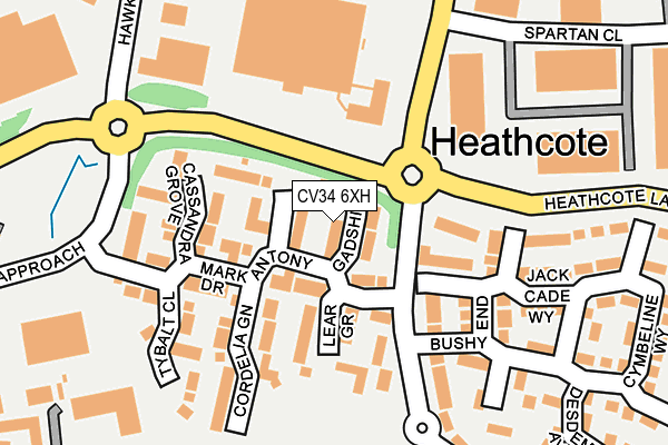 CV34 6XH map - OS OpenMap – Local (Ordnance Survey)