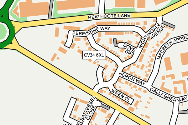 CV34 6XL map - OS OpenMap – Local (Ordnance Survey)