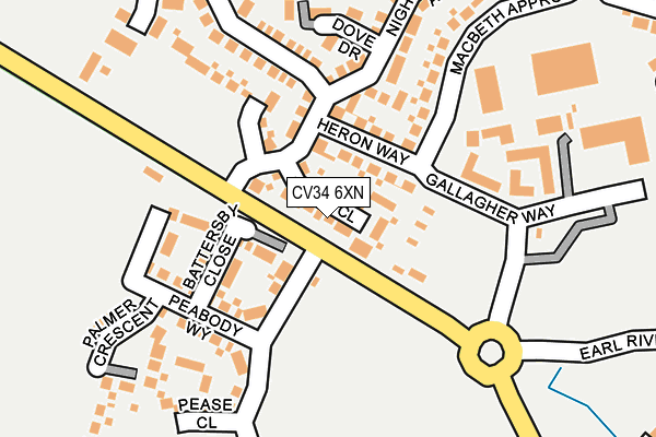 CV34 6XN map - OS OpenMap – Local (Ordnance Survey)