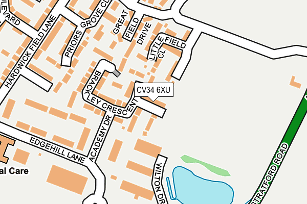 CV34 6XU map - OS OpenMap – Local (Ordnance Survey)