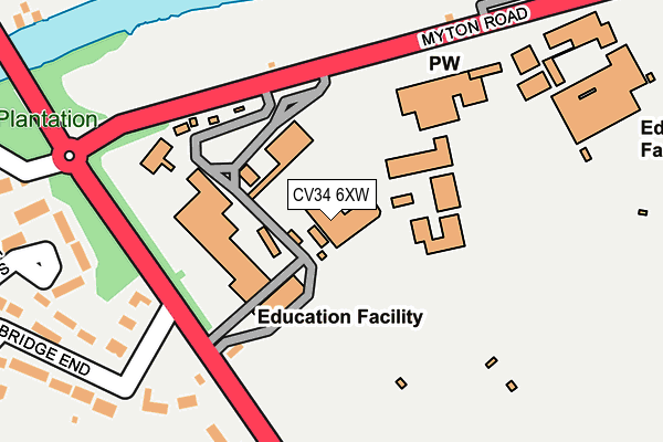 CV34 6XW map - OS OpenMap – Local (Ordnance Survey)