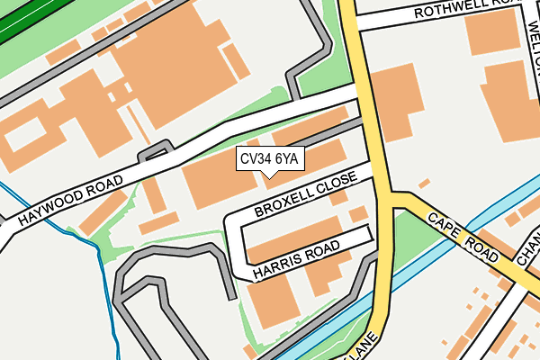 CV34 6YA map - OS OpenMap – Local (Ordnance Survey)