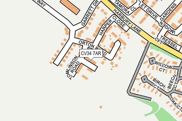 CV34 7AR map - OS OpenMap – Local (Ordnance Survey)