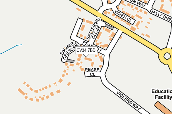 CV34 7BD map - OS OpenMap – Local (Ordnance Survey)