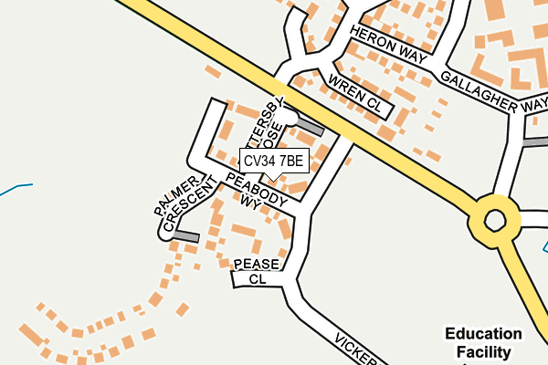 CV34 7BE map - OS OpenMap – Local (Ordnance Survey)