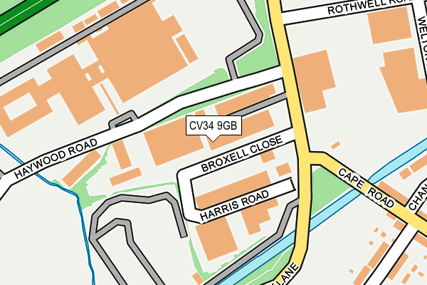 CV34 9GB map - OS OpenMap – Local (Ordnance Survey)