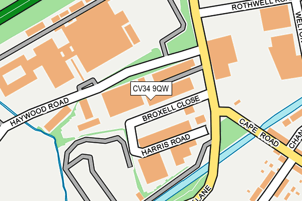 CV34 9QW map - OS OpenMap – Local (Ordnance Survey)