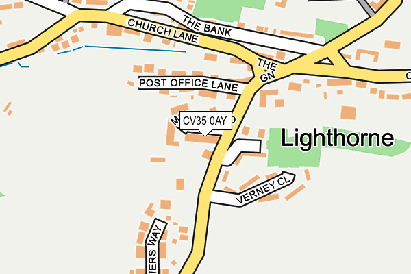 CV35 0AY map - OS OpenMap – Local (Ordnance Survey)