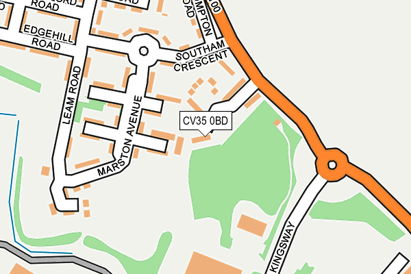 CV35 0BD map - OS OpenMap – Local (Ordnance Survey)