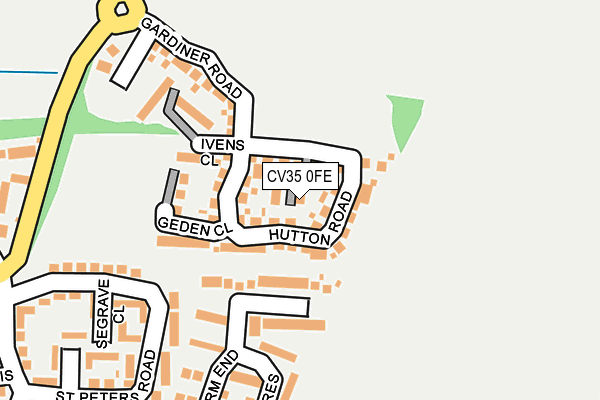 CV35 0FE map - OS OpenMap – Local (Ordnance Survey)