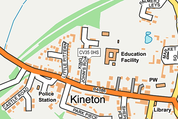 CV35 0HS map - OS OpenMap – Local (Ordnance Survey)