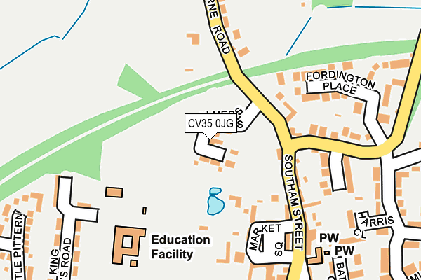 CV35 0JG map - OS OpenMap – Local (Ordnance Survey)