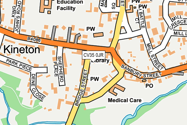 CV35 0JR map - OS OpenMap – Local (Ordnance Survey)