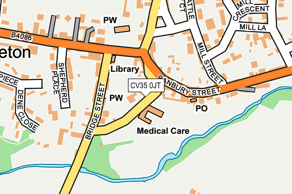 CV35 0JT map - OS OpenMap – Local (Ordnance Survey)