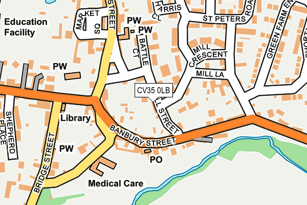 CV35 0LB map - OS OpenMap – Local (Ordnance Survey)