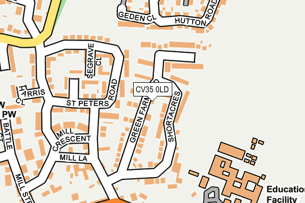 CV35 0LD map - OS OpenMap – Local (Ordnance Survey)
