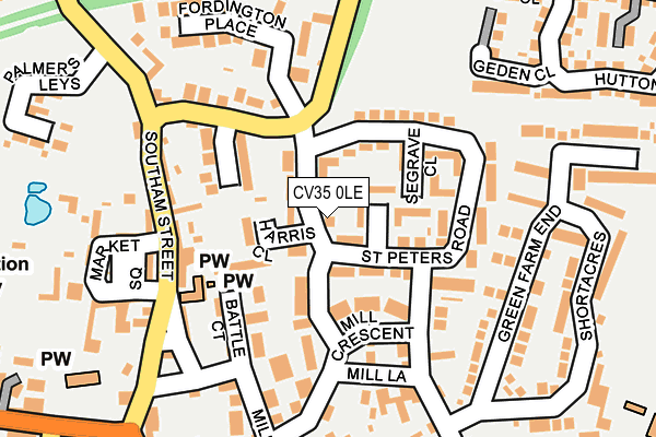 CV35 0LE map - OS OpenMap – Local (Ordnance Survey)