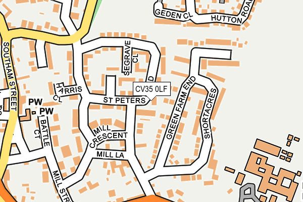 CV35 0LF map - OS OpenMap – Local (Ordnance Survey)