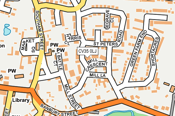 CV35 0LJ map - OS OpenMap – Local (Ordnance Survey)