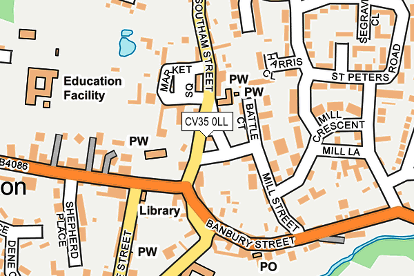 CV35 0LL map - OS OpenMap – Local (Ordnance Survey)