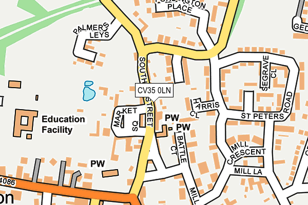 CV35 0LN map - OS OpenMap – Local (Ordnance Survey)