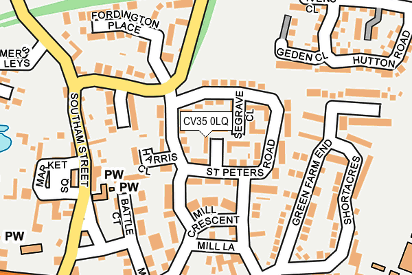 CV35 0LQ map - OS OpenMap – Local (Ordnance Survey)