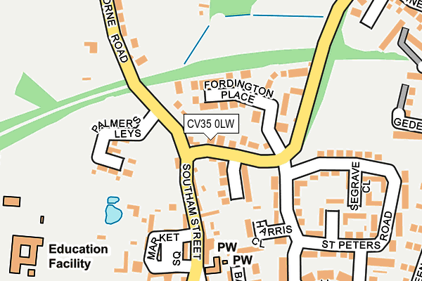 CV35 0LW map - OS OpenMap – Local (Ordnance Survey)
