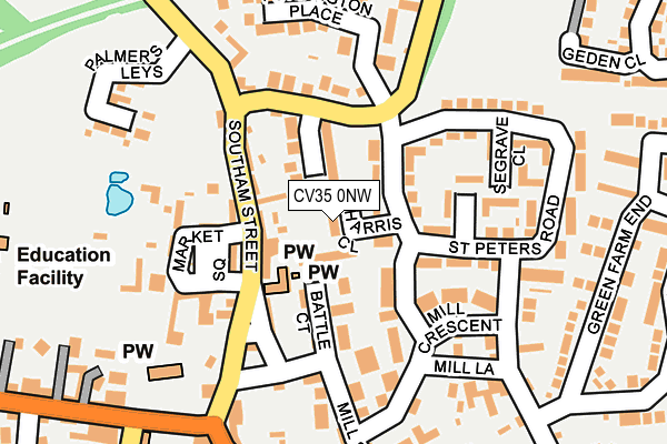 CV35 0NW map - OS OpenMap – Local (Ordnance Survey)