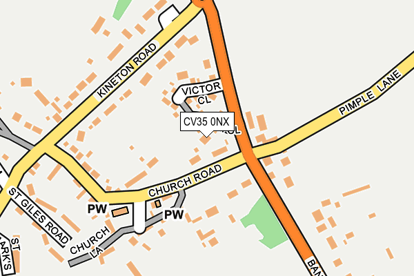 CV35 0NX map - OS OpenMap – Local (Ordnance Survey)