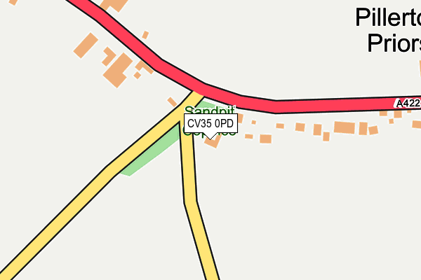 CV35 0PD map - OS OpenMap – Local (Ordnance Survey)