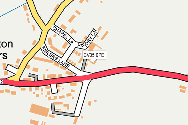 CV35 0PE map - OS OpenMap – Local (Ordnance Survey)