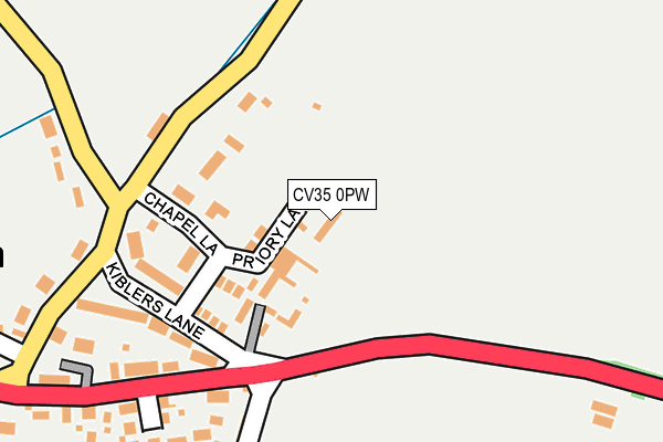 CV35 0PW map - OS OpenMap – Local (Ordnance Survey)