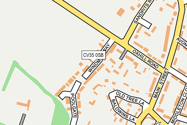 CV35 0SB map - OS OpenMap – Local (Ordnance Survey)