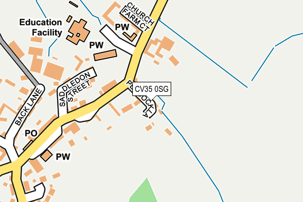 CV35 0SG map - OS OpenMap – Local (Ordnance Survey)