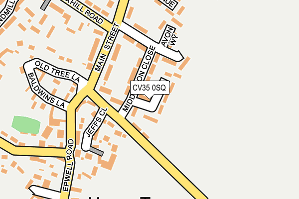CV35 0SQ map - OS OpenMap – Local (Ordnance Survey)