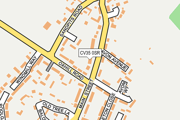 CV35 0SR map - OS OpenMap – Local (Ordnance Survey)