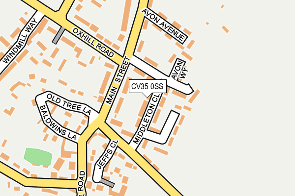 CV35 0SS map - OS OpenMap – Local (Ordnance Survey)
