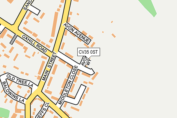 CV35 0ST map - OS OpenMap – Local (Ordnance Survey)
