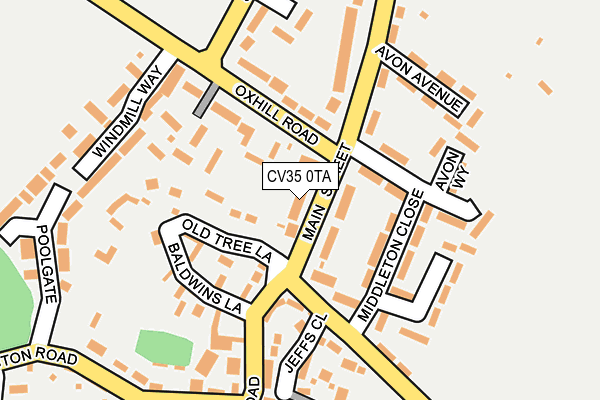 CV35 0TA map - OS OpenMap – Local (Ordnance Survey)