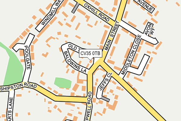 CV35 0TB map - OS OpenMap – Local (Ordnance Survey)