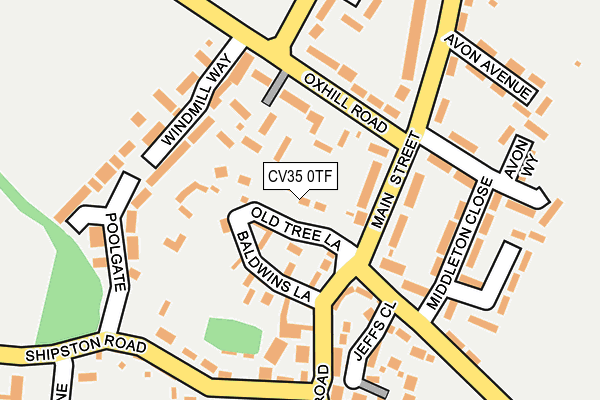 CV35 0TF map - OS OpenMap – Local (Ordnance Survey)