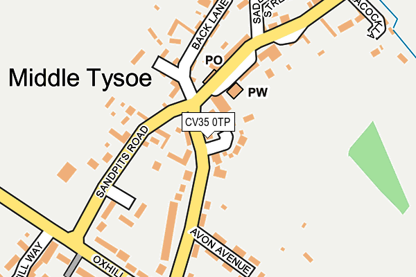 CV35 0TP map - OS OpenMap – Local (Ordnance Survey)