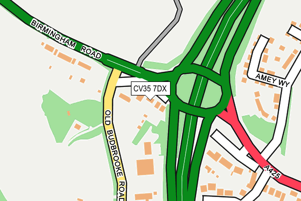 CV35 7DX map - OS OpenMap – Local (Ordnance Survey)