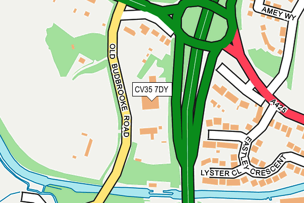 CV35 7DY map - OS OpenMap – Local (Ordnance Survey)