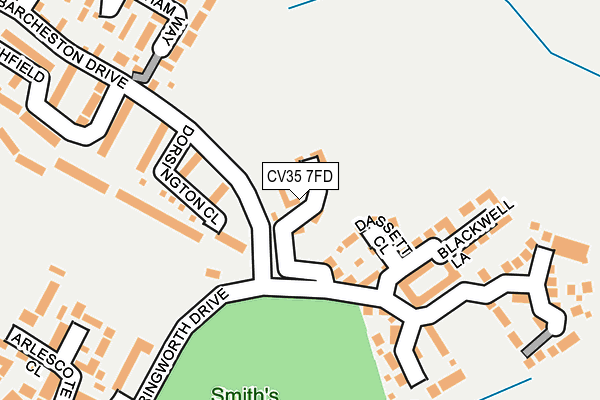CV35 7FD map - OS OpenMap – Local (Ordnance Survey)
