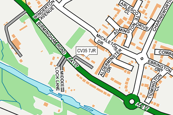CV35 7JR map - OS OpenMap – Local (Ordnance Survey)